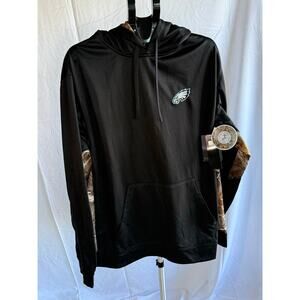 (NWT) Men's Realtree Philadelphia Eagles Mens Black Ranger Hoodie 2XL